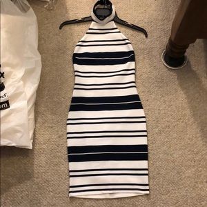 Long striped bodycon dress